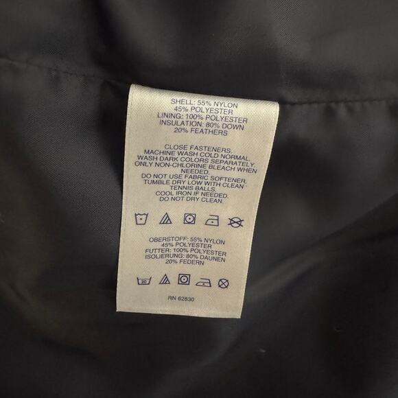 Lands End Silver Down & Feather Puffer Vest Sz S Quilted Metallic Outdoor Gray - Picture 5 of 7